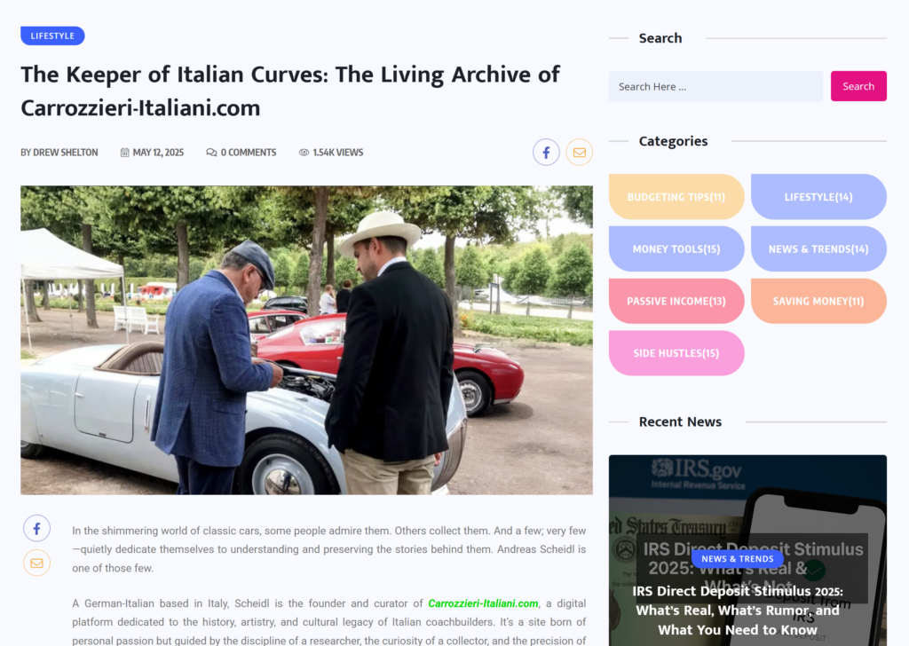 The Keeper of Italian Curves — An Interview with Andreas Scheidl