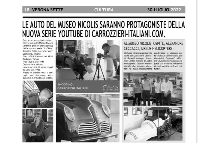 Carrozzieri Italiani Featured in Verona Sette — A YouTube Series at Museo Nicolis